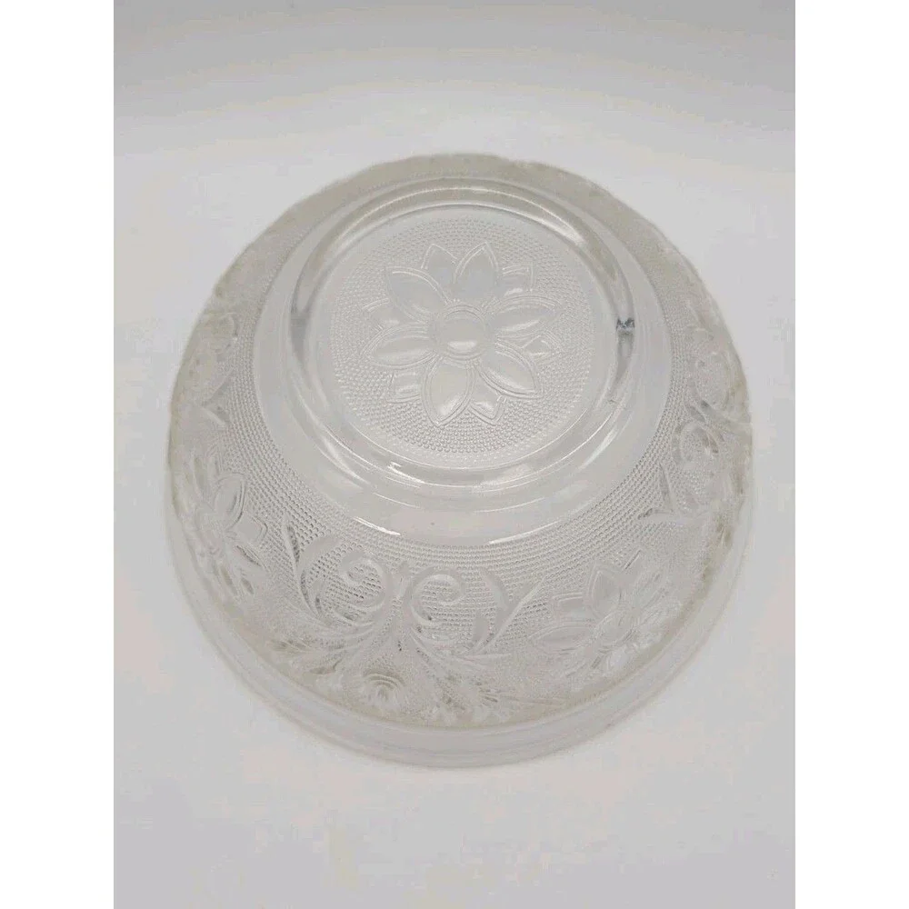 Vtg Anchor Hocking Clear Sandwich Bowl Mixing Serving 9